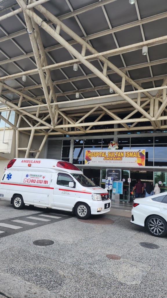 NWAS ambulance at Hospital Sultan Ismail Johor Bahru