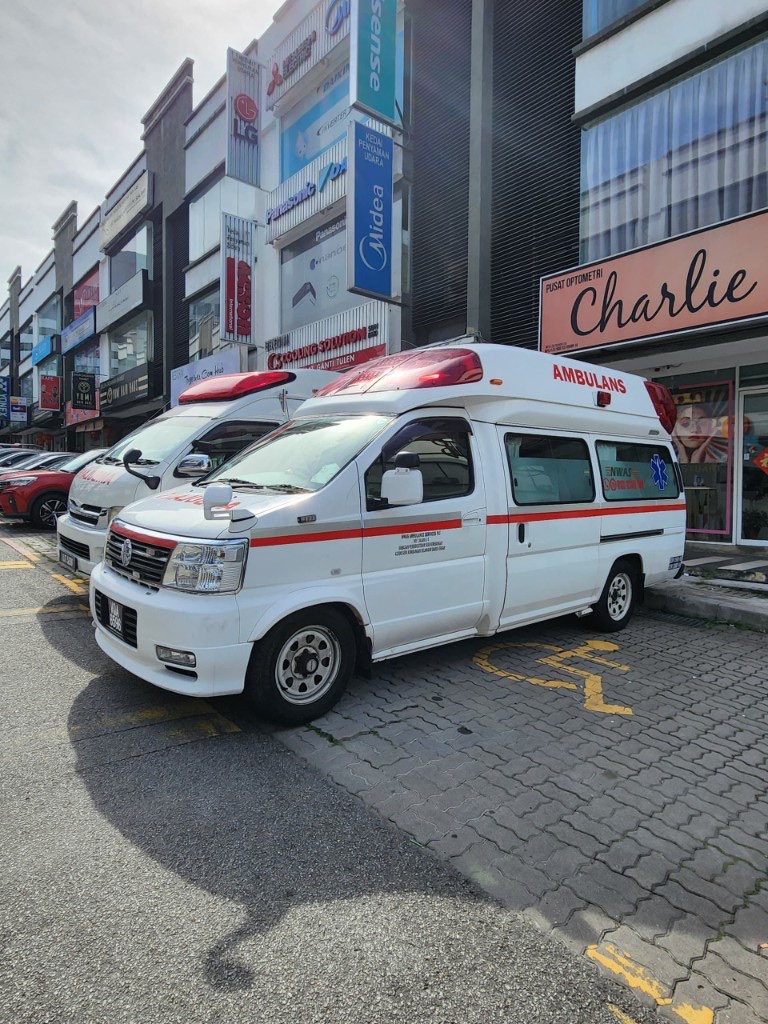 NWAS ambulance parked at clinic