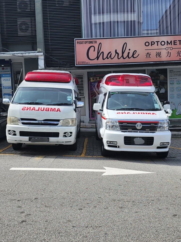 NWAS ambulances parked together