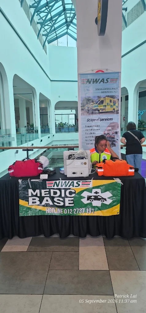 NWAS Medic Base medical standby booth